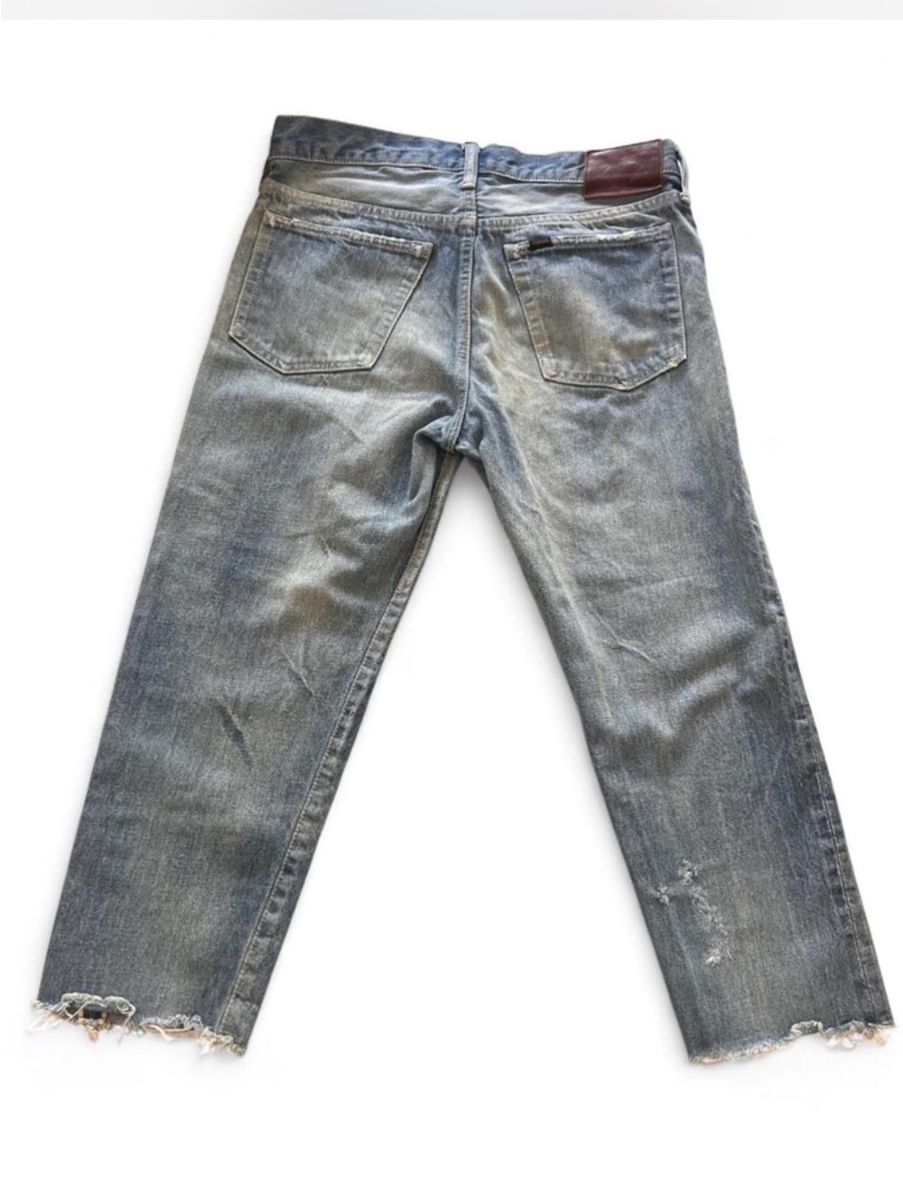 Chimala Japan CS21 WP05D Distressed Ankle Cut Selvedge Jeans Size 28